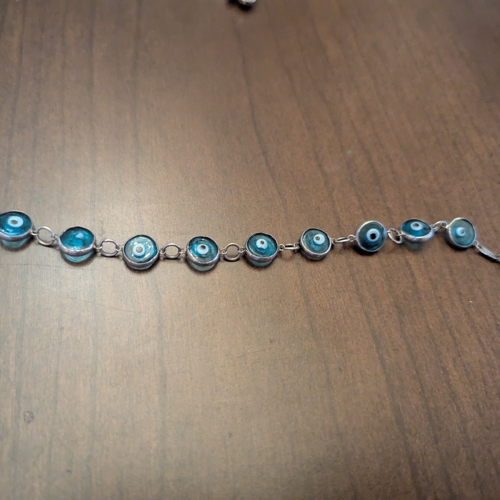Elegant Blue Evil Eye Bracelet